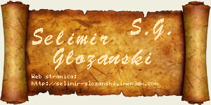 Selimir Gložanski vizit kartica
